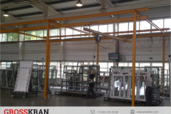 Легкие крановые системы GROSSKRAN на обслуживании стекольного производства